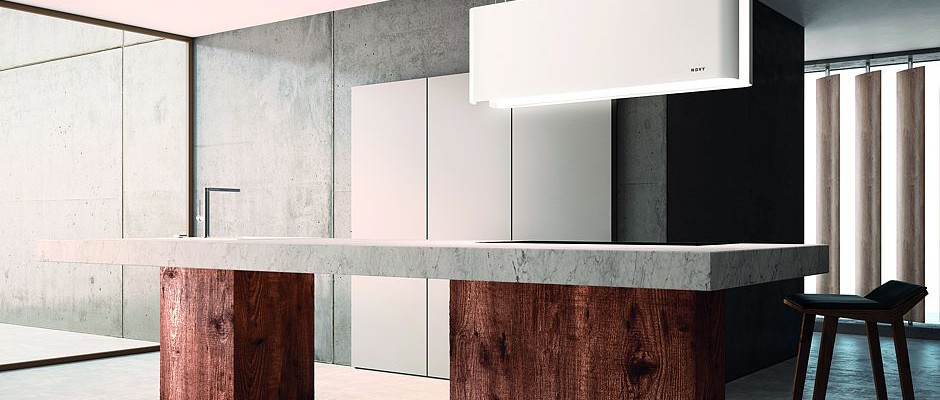 Designobjekt mit Doppelfunktion: Die Dunstabzugshaube Mood arbeitet sehr leise und ist gleichzeitig stimmungsvolle Deckenleuchte. Foto: Novy/txn Designobjekt mit Doppelfunktion: Die Dunstabzugshaube Mood arbeitet sehr leise und ist gleichzeitig stimmungsvolle Deckenleuchte. Foto: Novy/txn