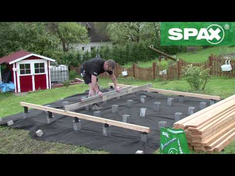 Holzterrasse mit höhenverstellbarem Verlegesystem von SPAX bauen