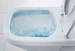 WC trägt „rimless“, was so viel heißt wie spülrandlos – und so viel mehr Hygiene mit sich bringt. Foto: Vereinigung Deutsche Sanitärwirtschaft (VDS) / Duravit