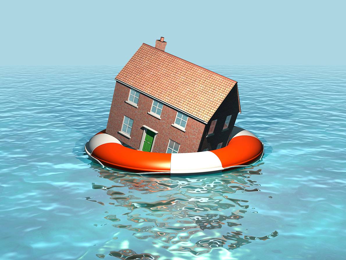 Haus im Hochwasser Foto: philhol - Fotolia