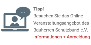 Online-Verantstaltungsangebot Bauherren-Schutzbund e.V.