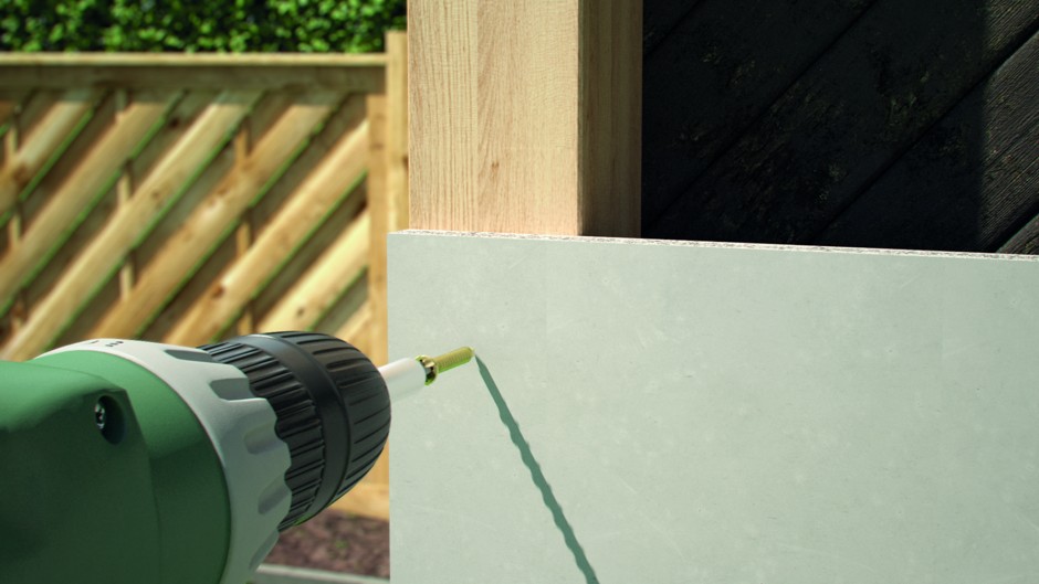 Wird der Carport mit Leichtbeton-Bauplatten beplankt, schützt er das Auto noch besser. Die dauerhaft feuchtebeständigen Platten werden im Anschluss einfach verputzt und mit einem Anstrich in Gebäudefarbe versehen. Foto: fermacell/txn