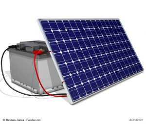 Batterie mit Solarzelle