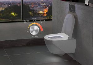 Neben sensorgesteuerten Bewegungsmeldern an Wänden, am Boden oder wie hier am WC, sorgen auch energieeffiziente LED-Lichter in Form von Orientierungsleuchten an Spiegeln und Spiegelschränken für einen sicheren Weg durch die Nacht ins und im Badezimmer. Foto: Villeroy & Boch / ViSeat