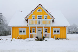 Schwedenhaus im Winter