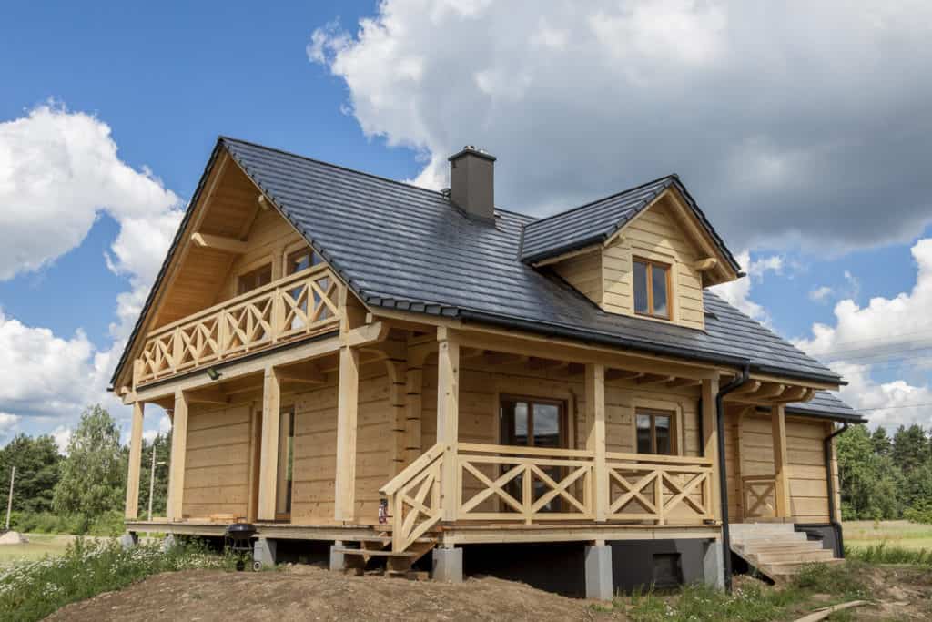 Modernes Holzblockhaus