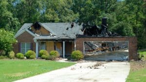 abgebranntes Einfamilienhaus