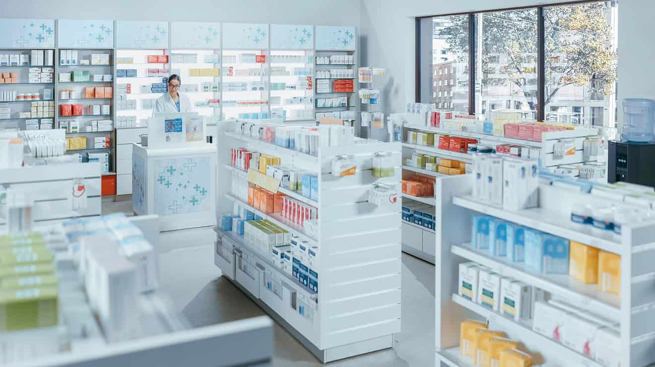 moderne Apothekeneinrichtung