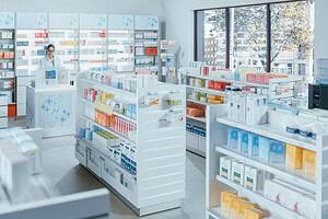 moderne Apothekeneinrichtung