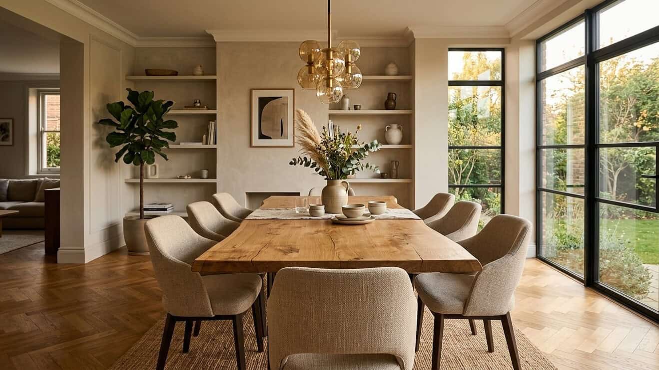 Esszimmer-Gestaltung mit Massivholzmöbeln