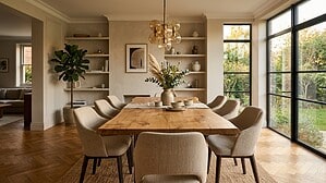 Esszimmer-Gestaltung mit Massivholzmöbeln