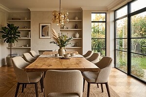 Esszimmer-Gestaltung mit Massivholzmöbeln