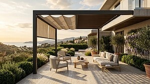 Zur optimale Gestaltung der Außenanlage gehört auch ein Schattenkonzept für die Terrassen