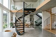 Wendeltreppe im Einfamilienhaus