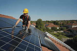 Installation einer Solaranlage auf dem Dach